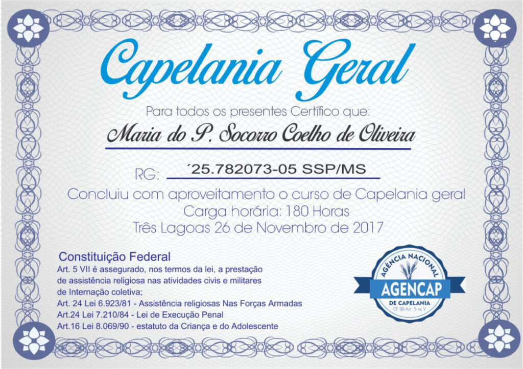 Agencap - Certificado